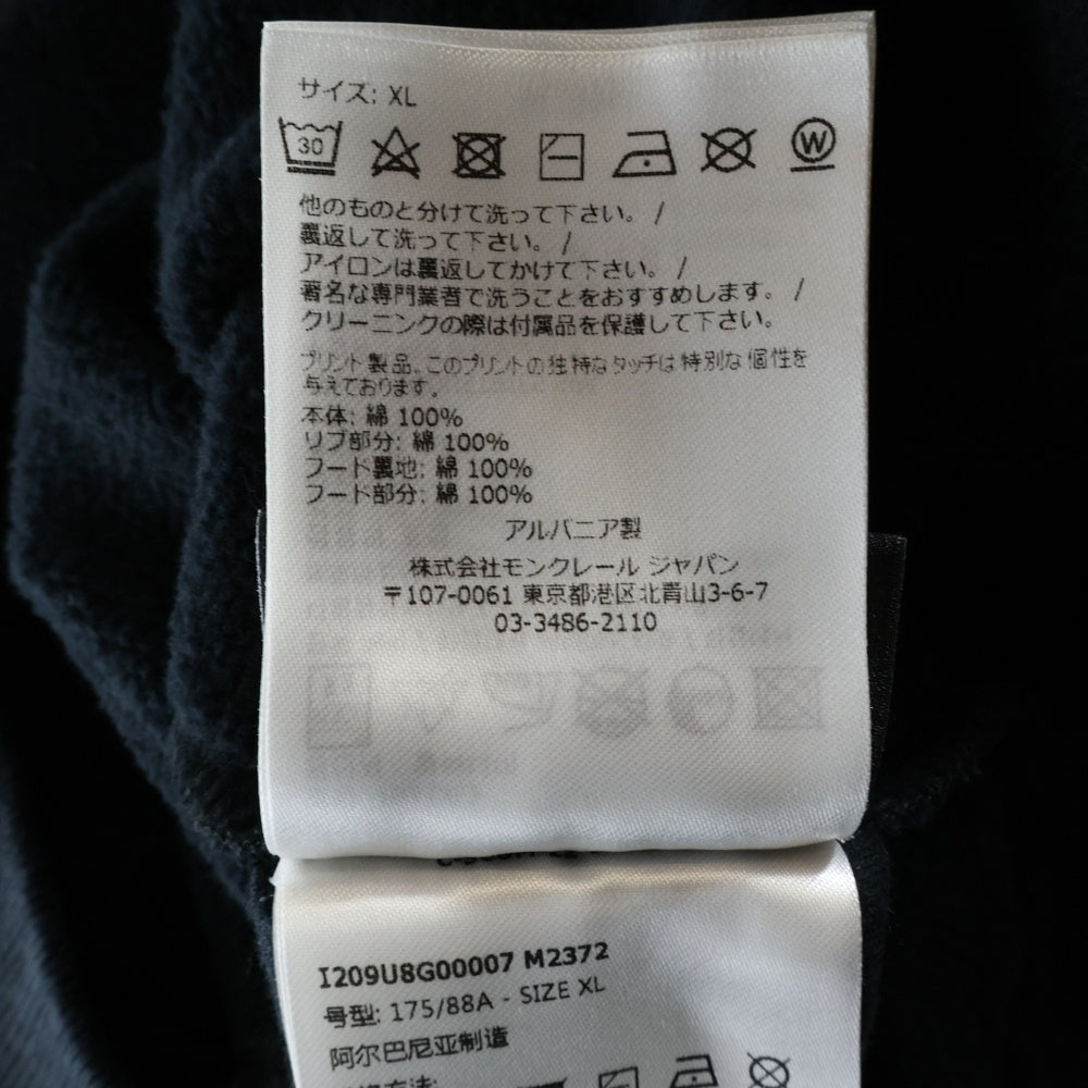 MONCLER(モンクレール) × FRAGMENT フラグメント バックプリント プルオーバーパーカー フーディー ブラック I209U8G00007