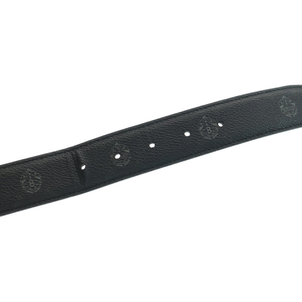 Berluti(ベルルッティ) スクエアバックル シグネチャー レザーベルト ブラック