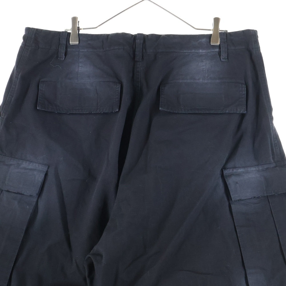 BALENCIAGA(バレンシアガ) 24SS ダメージ加工 ラージカーゴパンツ ワイドパンツ ブラック 790982