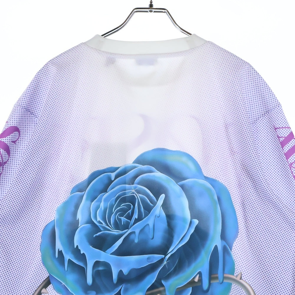 BURBERRY(バーバリー) 23AW ローズプリント 長袖Tシャツ ロンT カットソー ホワイト 8077235