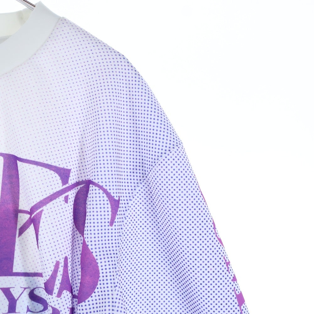 BURBERRY(バーバリー) 23AW ローズプリント 長袖Tシャツ ロンT カットソー ホワイト 8077235