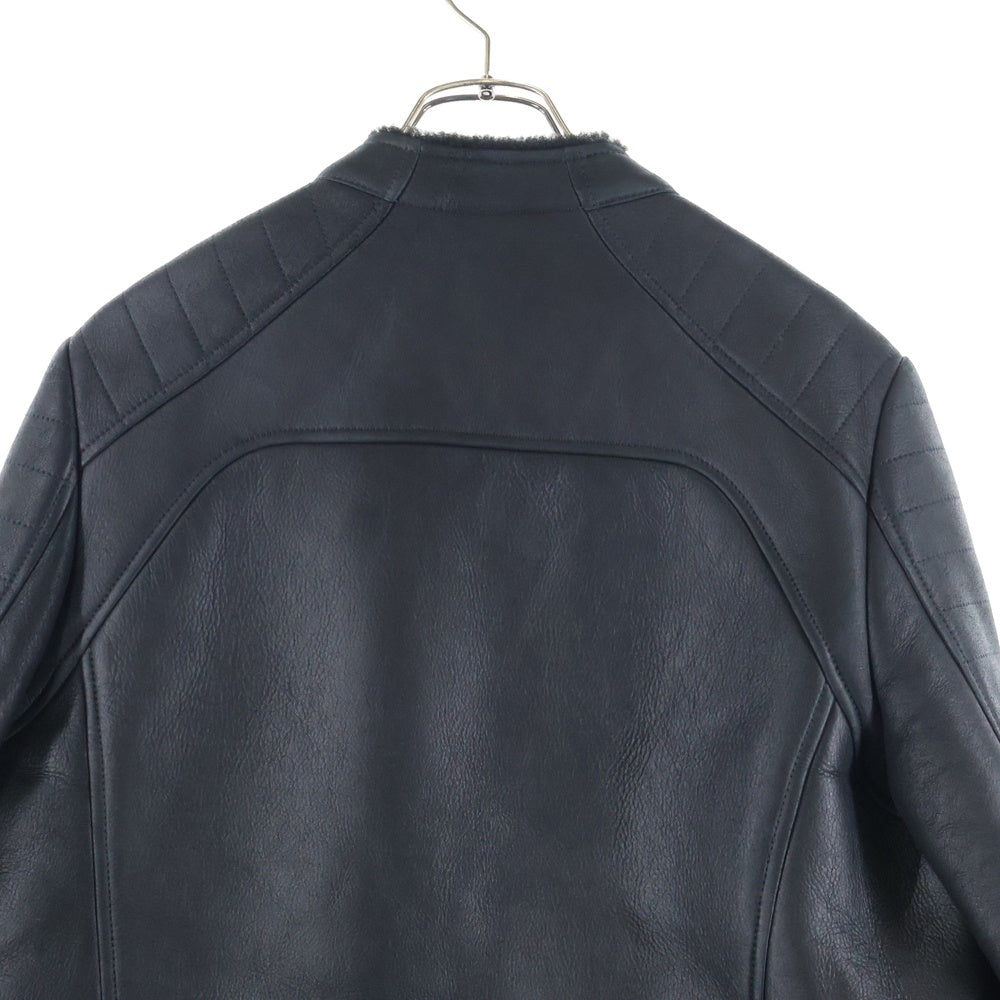 BALMAIN(バルマン) バイカームートン レザージャケット ブラック SH18252Z406