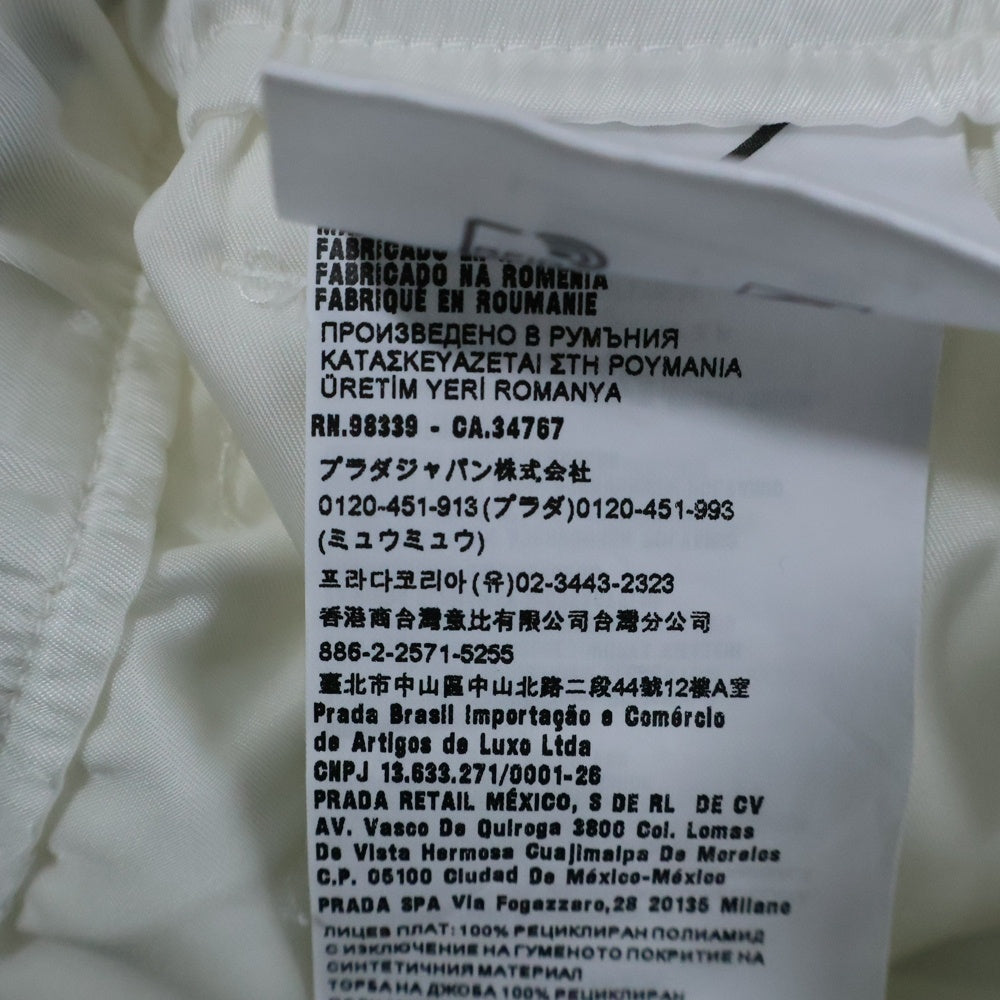 PRADA(プラダ) Re-Nylon トライアングルロゴ バミューダショーツ ハーフパンツ ホワイト SPH156