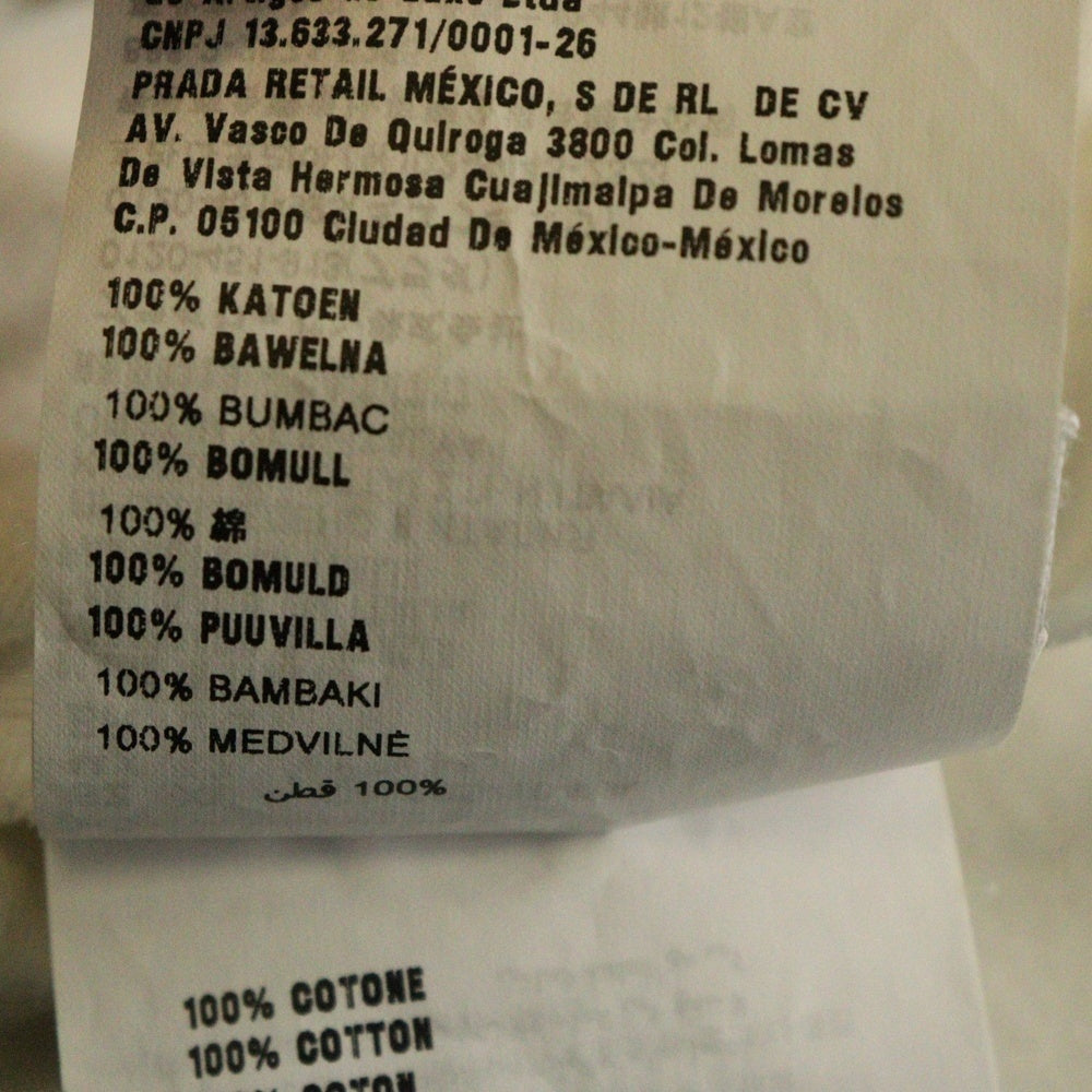 PRADA(プラダ) トライアングルロゴ ノースリーブカットソー タンクトップ ホワイト UJT109