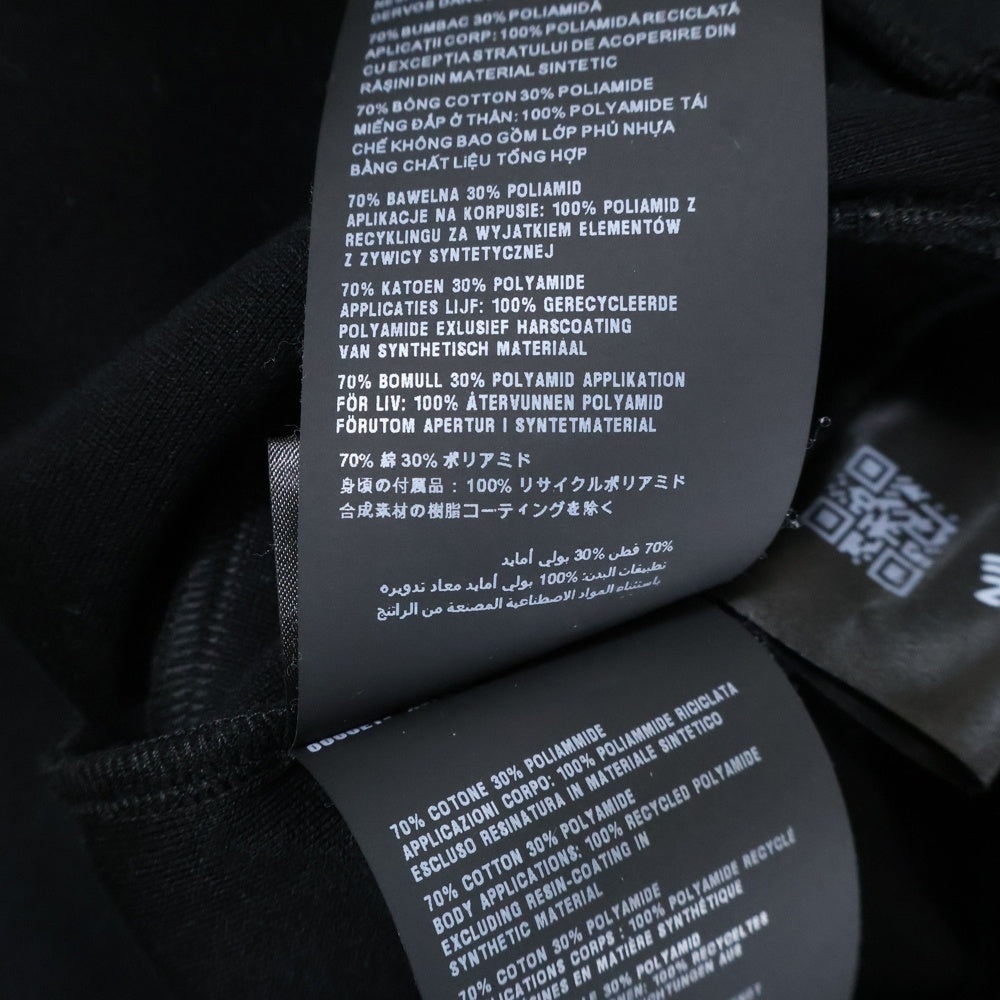 PRADA(プラダ) トライアングルロゴ クルーネック コットンスウェット長袖トレーナー ブラック UJL30A