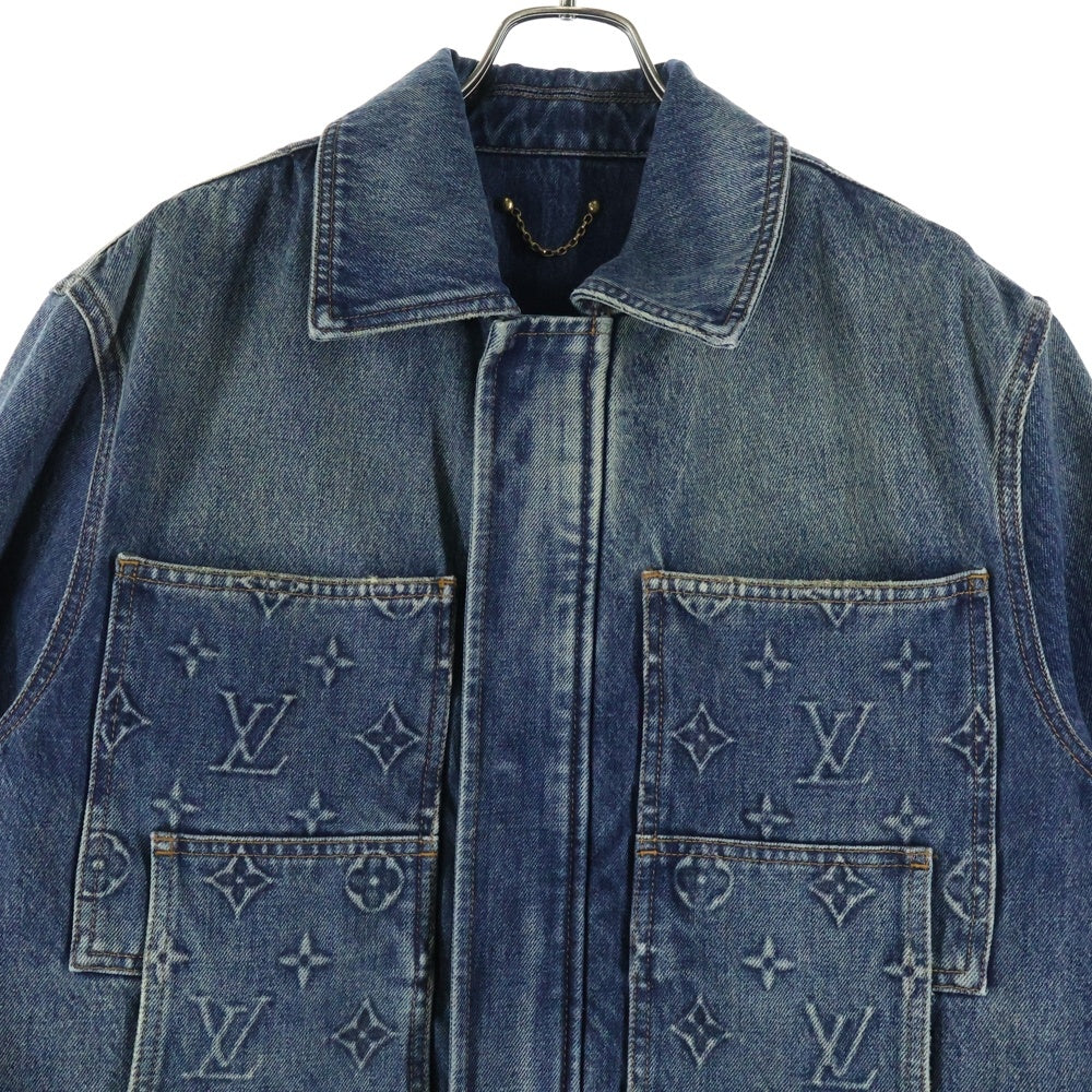 LOUIS VUITTON(ルイヴィトン) モノグラム ジップアップ デニムワークジャケット RM232Q Y38 HPA46W インディゴ