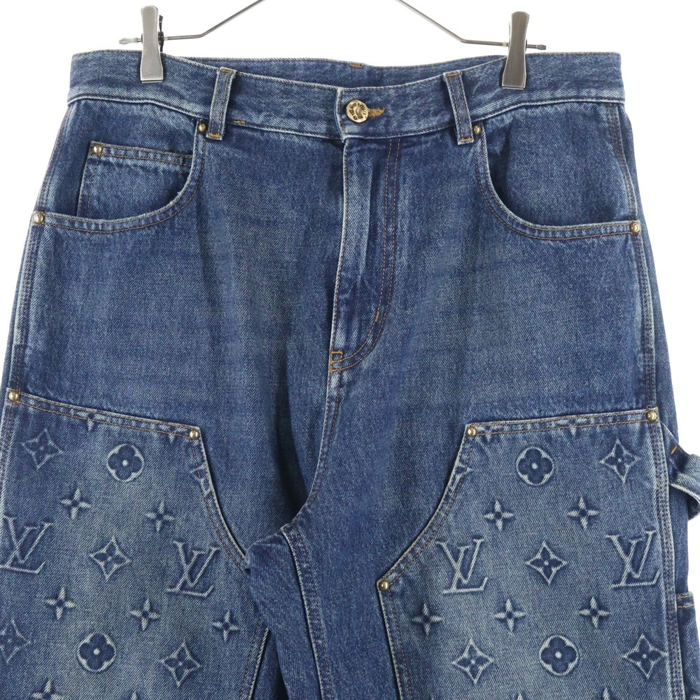 LOUIS VUITTON(ルイヴィトン) モノグラム カーペンターデニムパンツ RM232Q Y38 HOD45W インディゴ