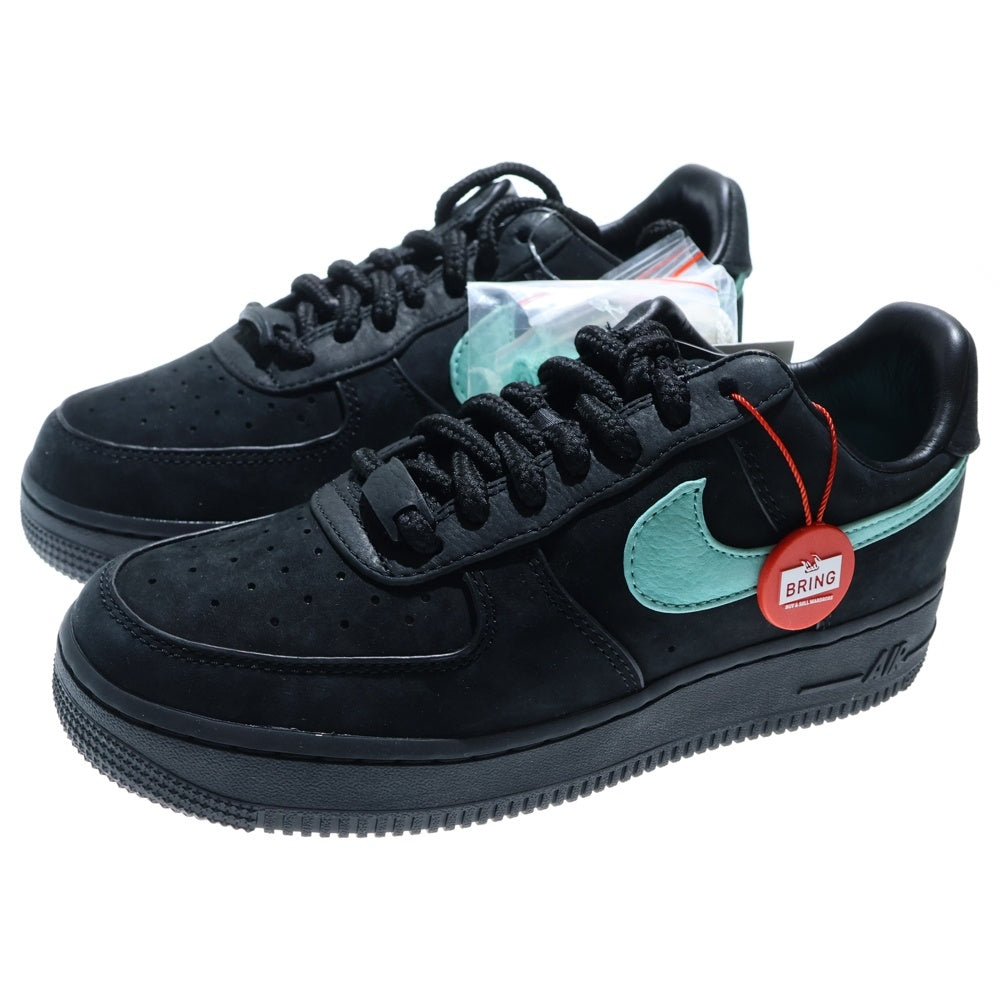 NIKE(ナイキ) ×TIFFANY&CO AIR FORCE 1 LOW 1837 BLACK DZ1382-001 ティファニー エアフォース1 1837 ローカットスニーカー ブラック レディース US6/24cm DZ1382-001