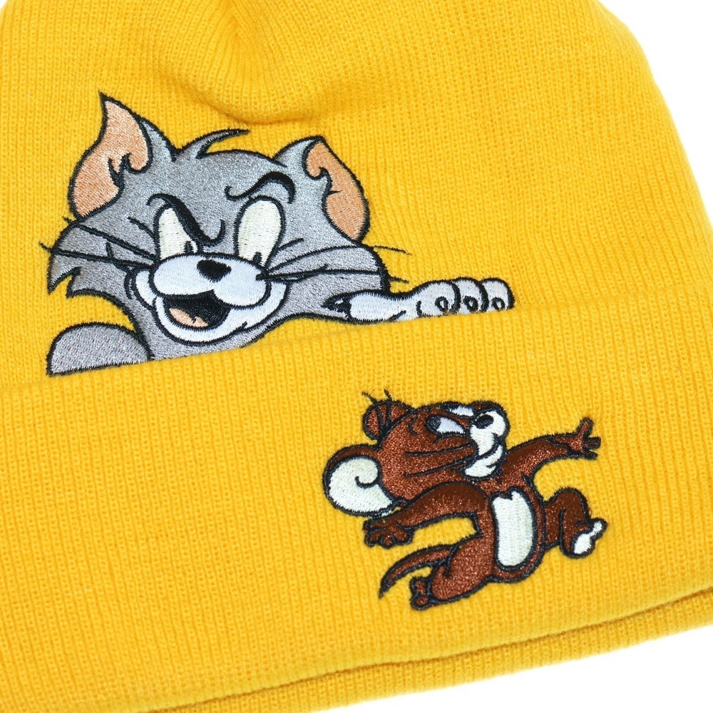 SUPREME(シュプリーム) 16AW TOM&JERRY BEANIE トム&ジェリー 刺繍デザイン ビーニー ニット帽 イエロー