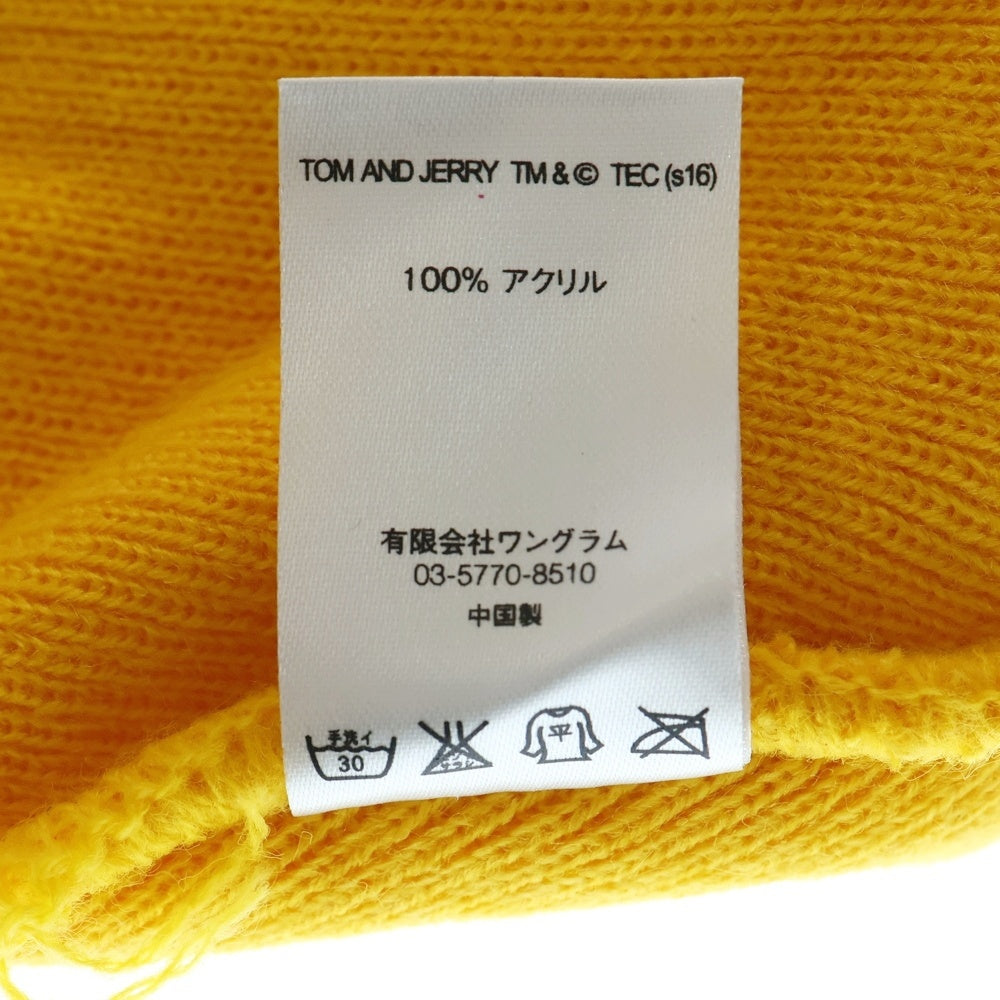 SUPREME(シュプリーム) 16AW TOM&JERRY BEANIE トム&ジェリー 刺繍デザイン ビーニー ニット帽 イエロー