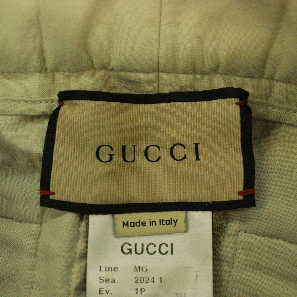 GUCCI(グッチ) ロゴワッペン ワイド カーゴパンツ ベージュ 762309