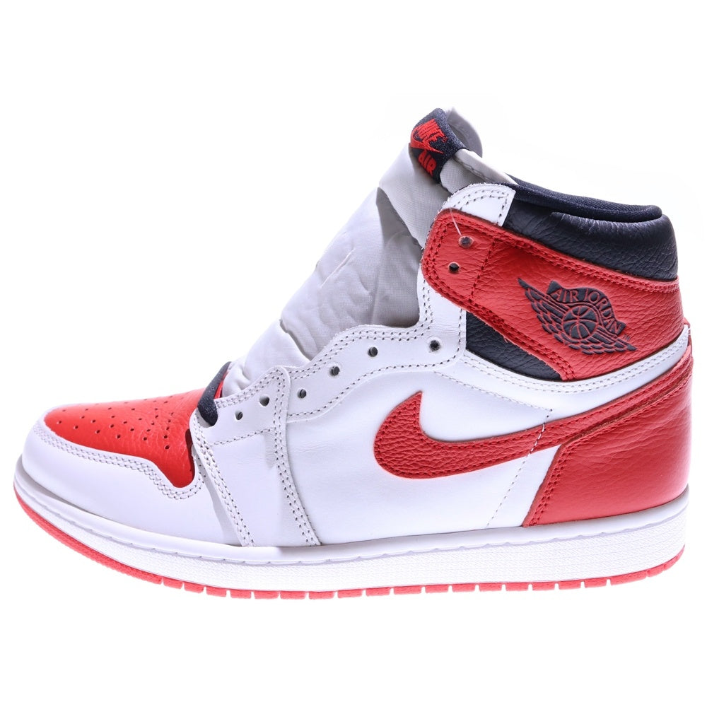 NIKE(ナイキ) AIR JORDAN 1 HIGH OG HERITAGE エアジョーダン ヘリテージ ハイカットスニーカー ホワイト/レッド US9.5/27.5cm 555088-161