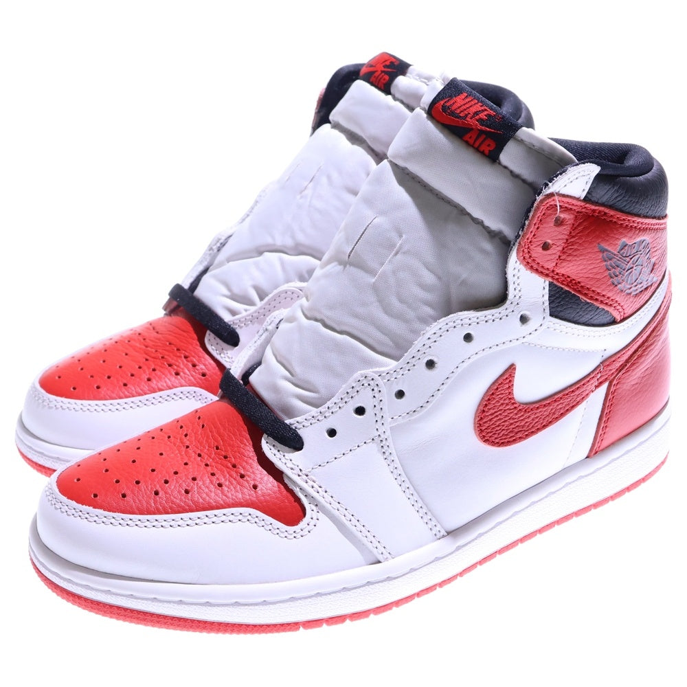 NIKE(ナイキ) AIR JORDAN 1 HIGH OG HERITAGE エアジョーダン ヘリテージ ハイカットスニーカー ホワイト/レッド US9.5/27.5cm 555088-161