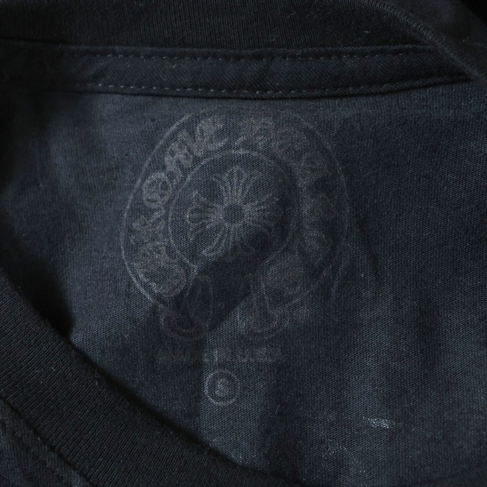 CHROME HEARTS(クロムハーツ) CH L S 1 CHクロス総柄 袖フローラルプリント 長袖Tシャツ ロンT カットソー ブラック