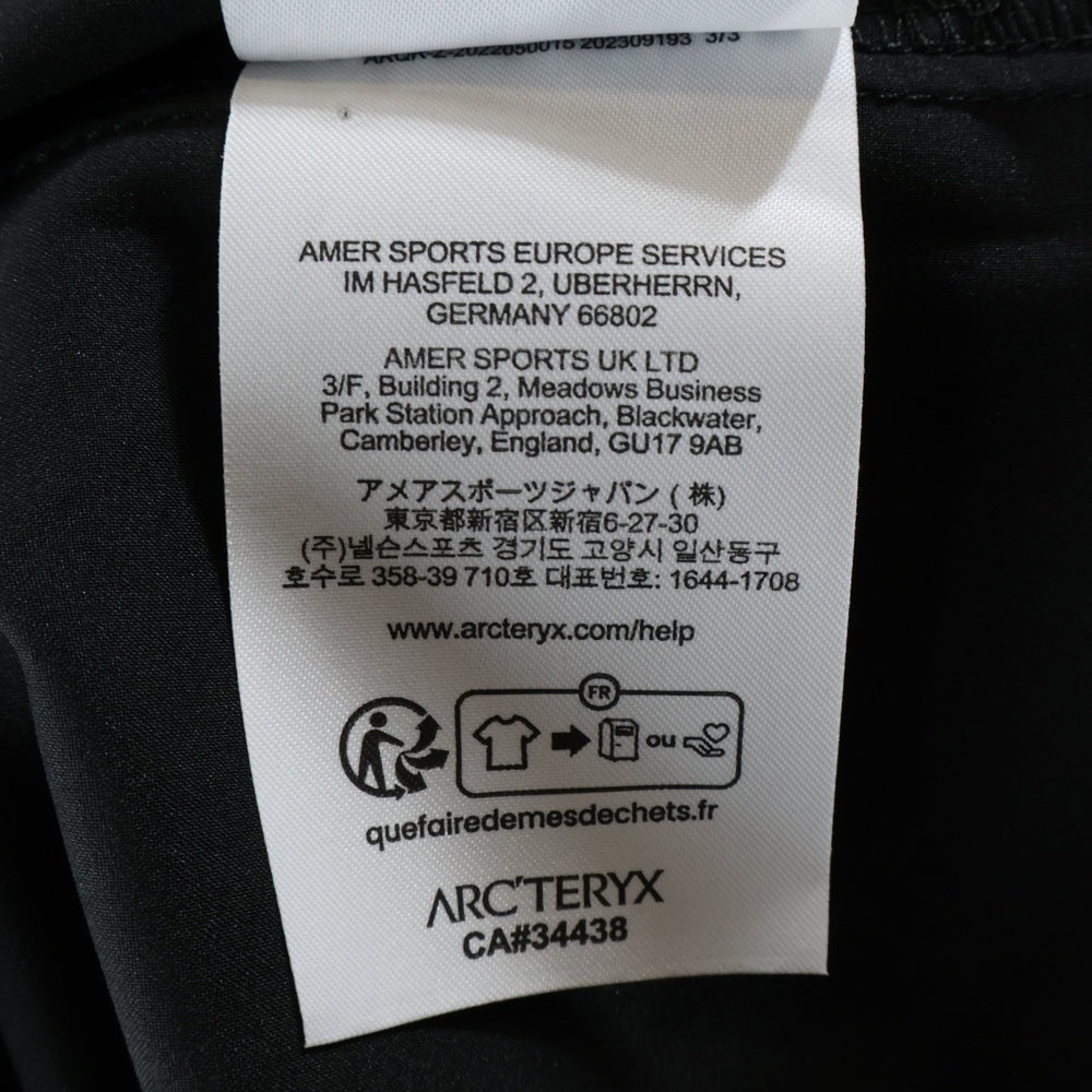 ARC'TERYX(アークテリクス) SKYLINE LS SHIRT スナップボタン スカイラインシャツ 長袖シャツ ブラック X000007410
