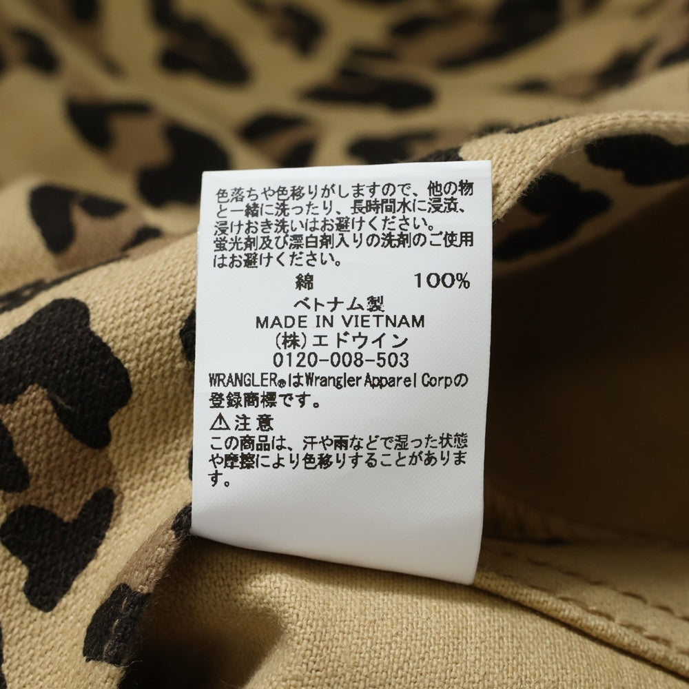 WACKO MARIA(ワコマリア) ×WRANGLER ×ラングラー レオパード デニムジャケット ジップアップブルゾン ブラウン WS9313