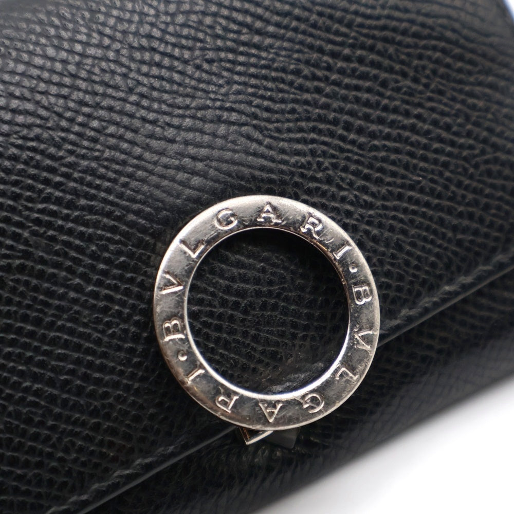 BVLGARI(ブルガリ) ロゴクリップ 二つ折り コインケース ウォレット ブラック