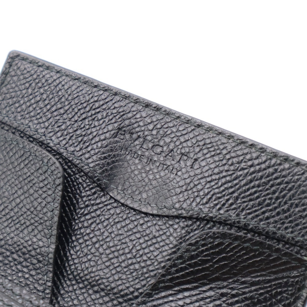 BVLGARI(ブルガリ) ロゴクリップ 二つ折り コインケース ウォレット ブラック