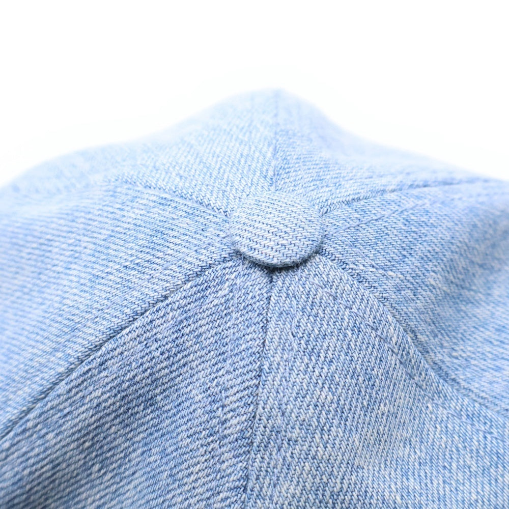CELINE(セリーヌ) ロゴ刺繍 デニムベースボールキャップ 帽子 インディゴ AA0890D93