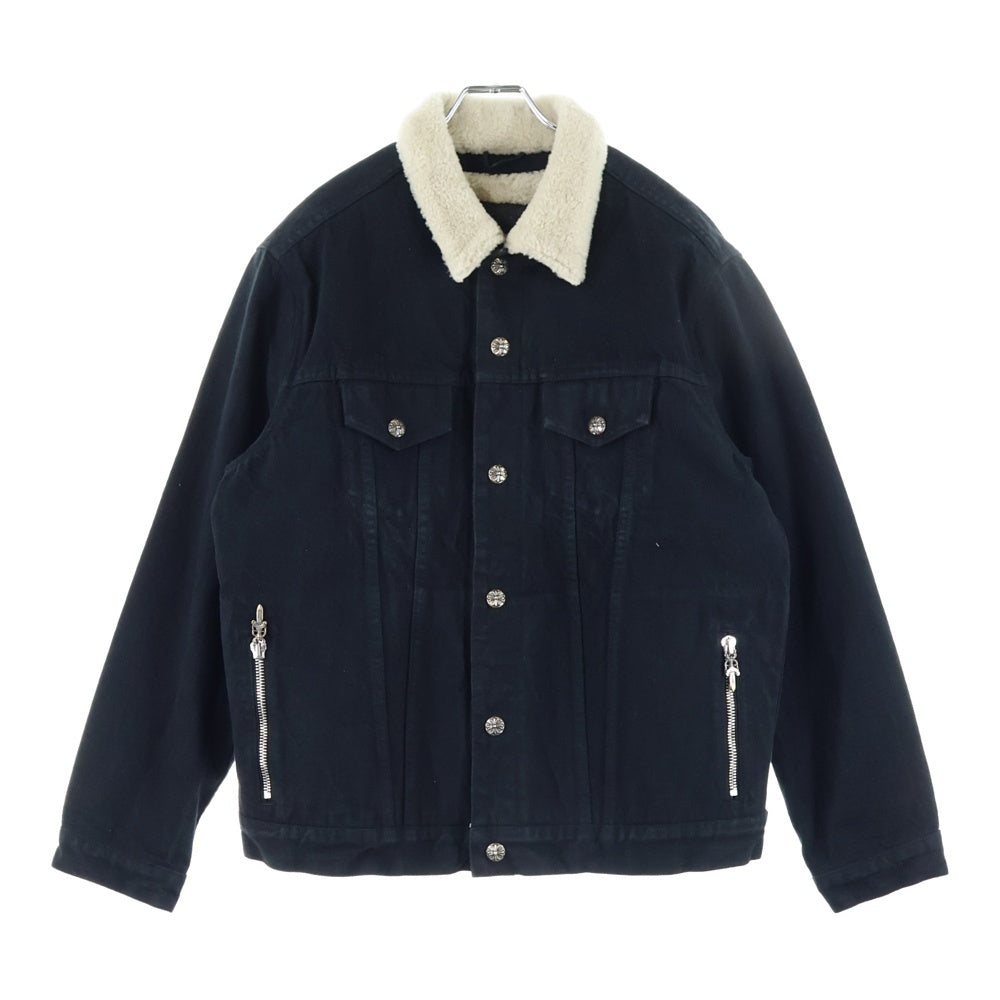 CHROME HEARTS(クロムハーツ) MOTORBREATH ムートンライナー ボアデニムジャケット ブラック