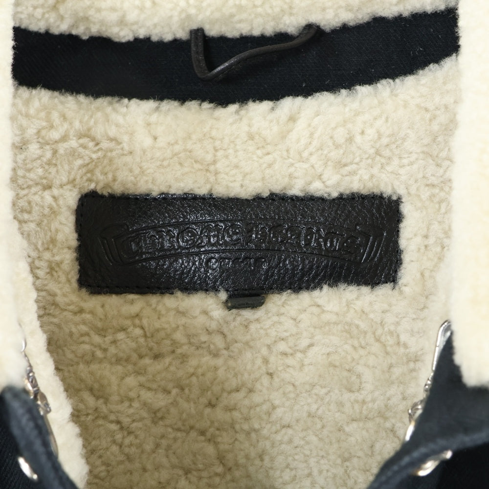 CHROME HEARTS(クロムハーツ) MOTORBREATH ムートンライナー ボアデニムジャケット ブラック