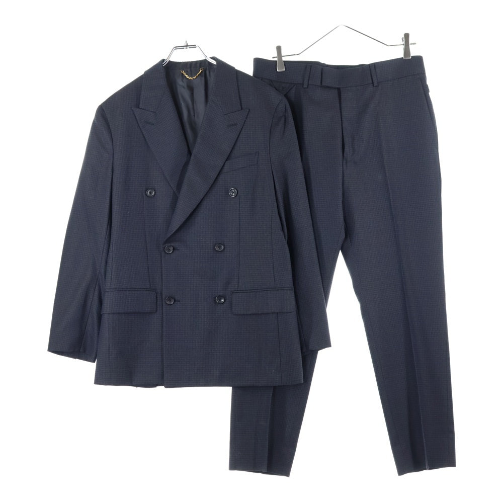 LOUIS VUITTON(ルイヴィトン) 14AW ダブルテーラードジャケット スラックスパンツ セットアップスーツ ネイビー RM142F H6CA1EWZA
