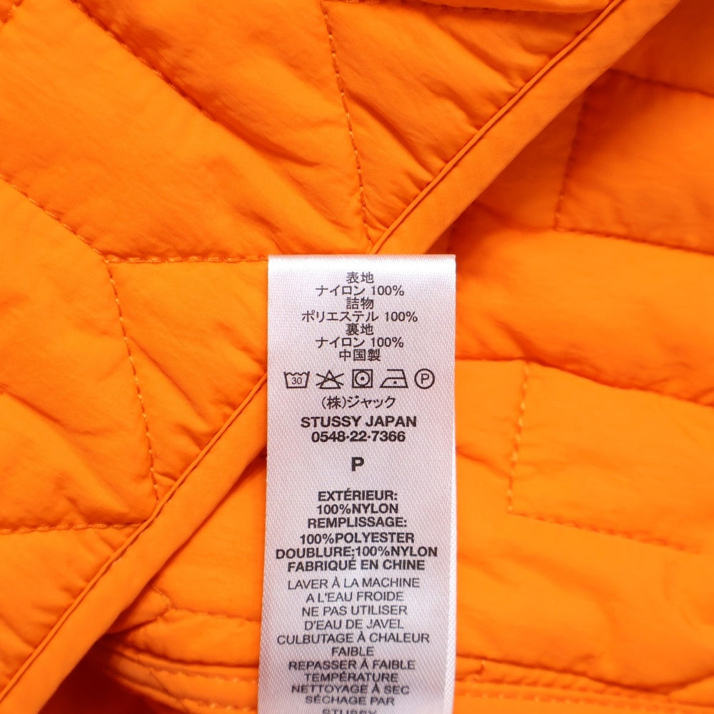 STUSSY(ステューシー) 22AW QUILTED LINER JACKET キルティング ナイロンジャケット オレンジ