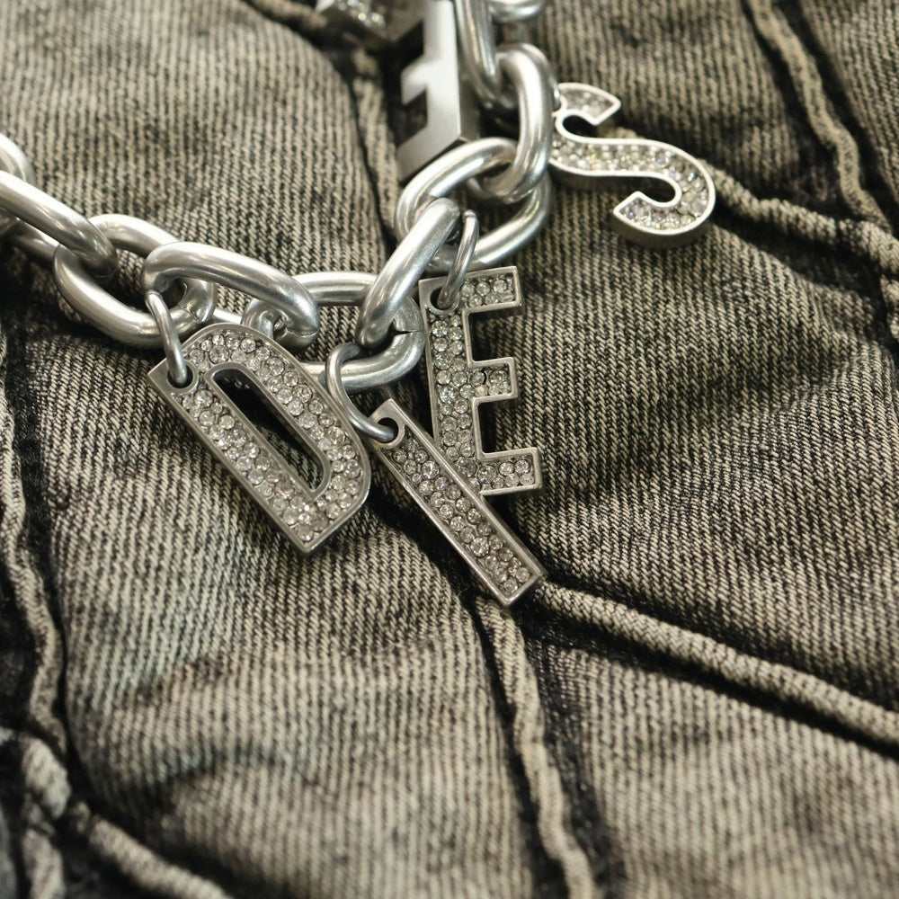 DIESEL(ディーゼル) CHARM-D SHOULDER デニムチェーンロゴ バッグ