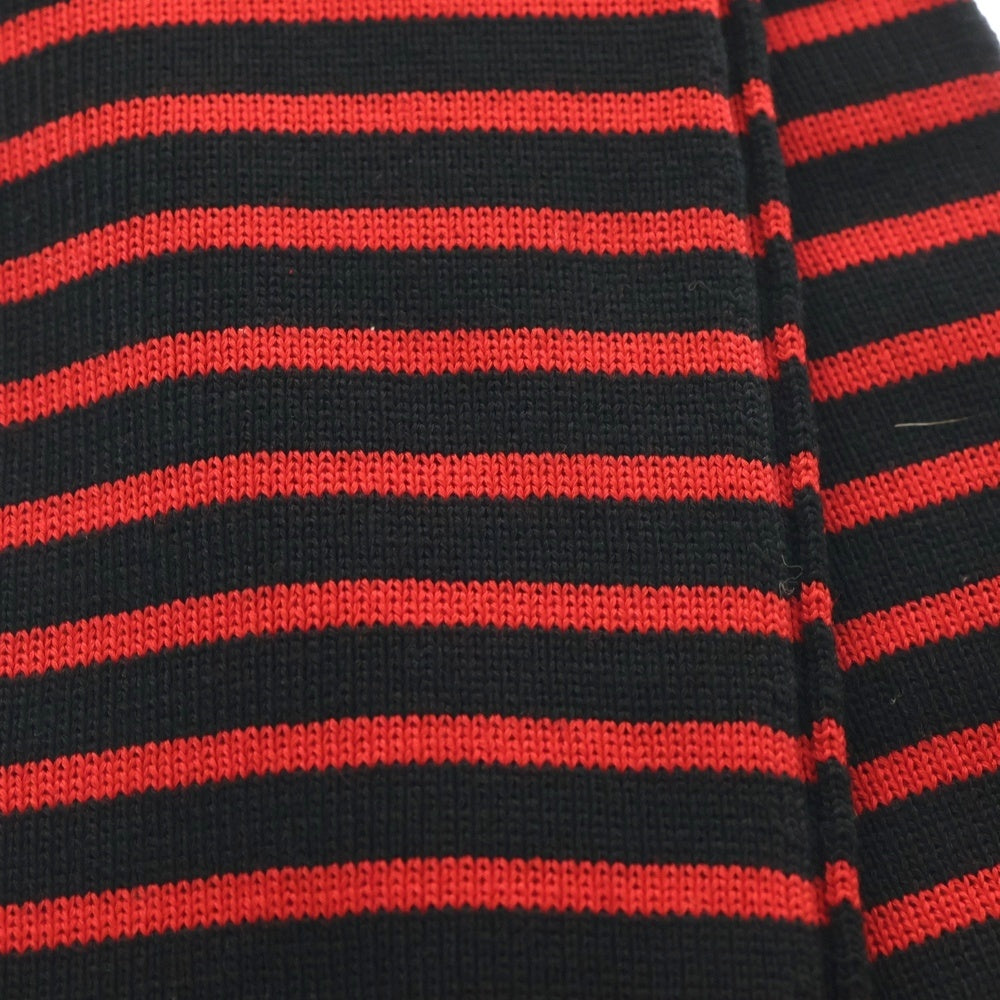 SAINT LAURENT PARIS(サンローランパリ) 15AW コットンウールボーダーマフラー 392961 Y1JC1