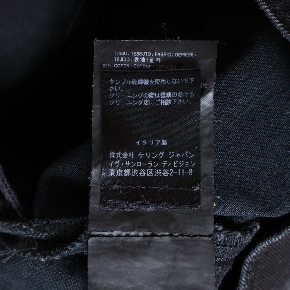 SAINT LAURENT PARIS(サンローランパリ) 5ポケット ストレートデニムパンツ ブラック 390001 Y824K