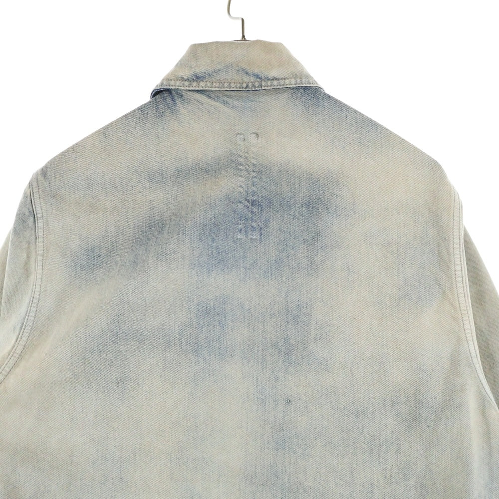 Rick Owens DRKSHDW(リックオウエンス ダークシャドウ) Concealed Zipfront Jacket ジップフロントジャケット デニムジャケット ベージュ DU02E7775DMP