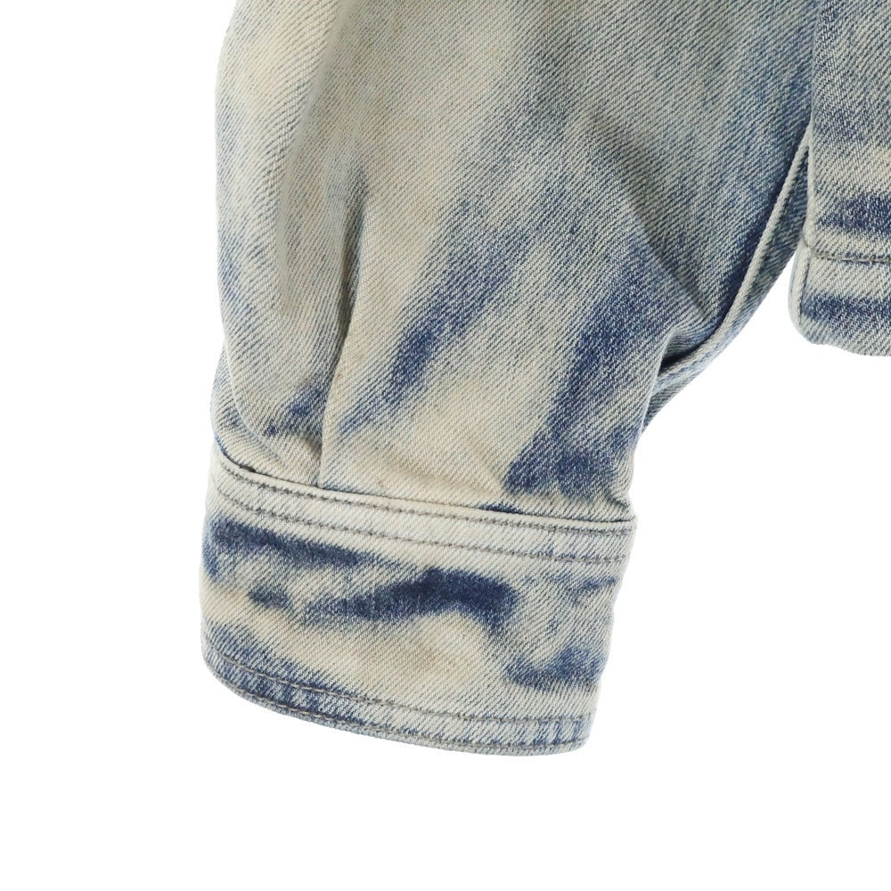 Rick Owens DRKSHDW(リックオウエンス ダークシャドウ) Concealed Zipfront Jacket ジップフロントジャケット デニムジャケット ベージュ DU02E7775DMP