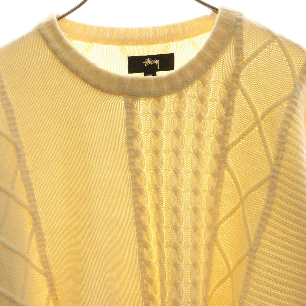 STUSSY(ステューシー) クルーネックニット セーター ベージュ