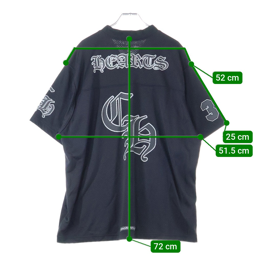 CHROME HEARTS(クロムハーツ) MESH WARM UP JERSEY TEE CHプリントメッシュジャージー半袖Tシャツ ブラック