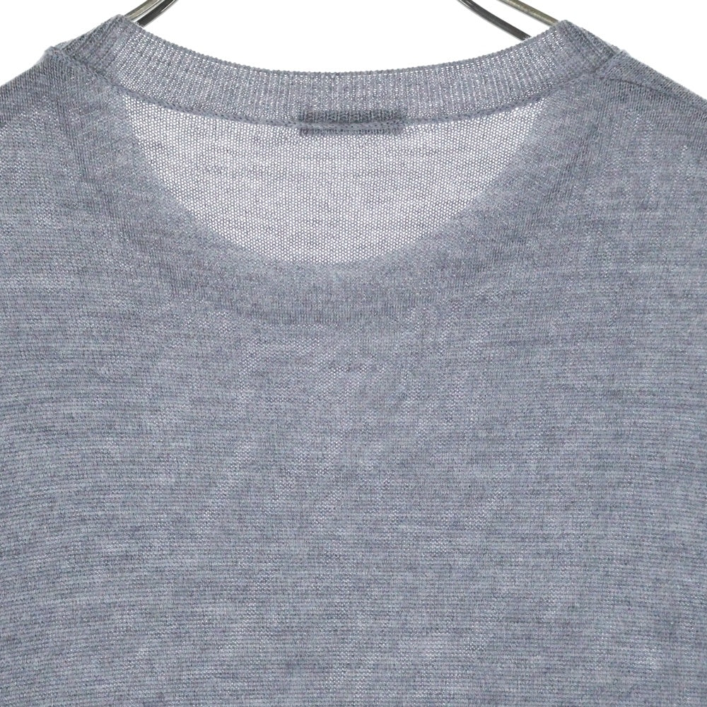 miumiu(ミュウミュウ) ウエストリボン 半袖ニットワンピース グレー レディース MMA602 1PFJ