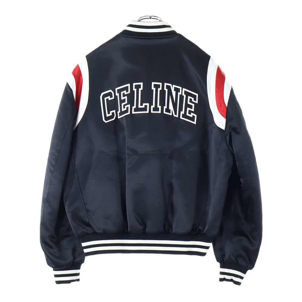 CELINE(セリーヌ) Cパッチ サテン ボンバージャケット ブルゾン ブラック 2W867532T