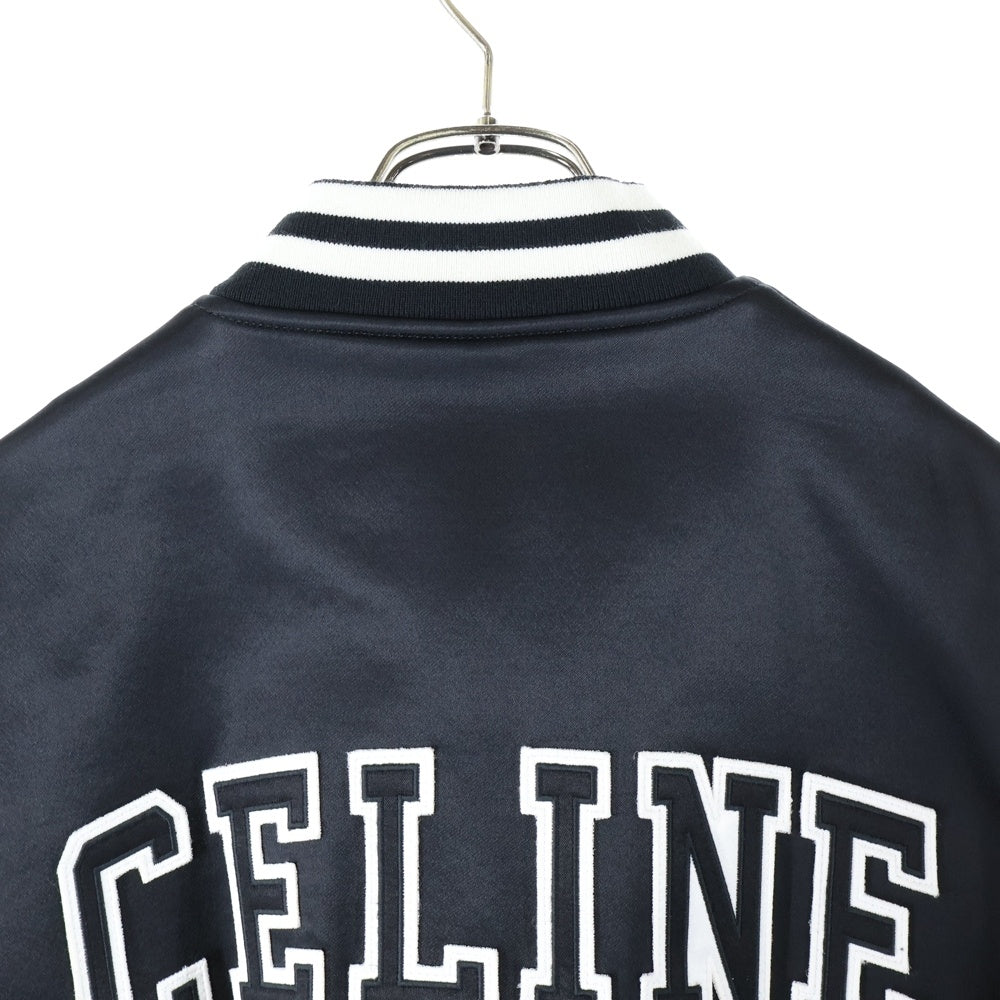 CELINE(セリーヌ) Cパッチ サテン ボンバージャケット ブルゾン ブラック 2W867532T