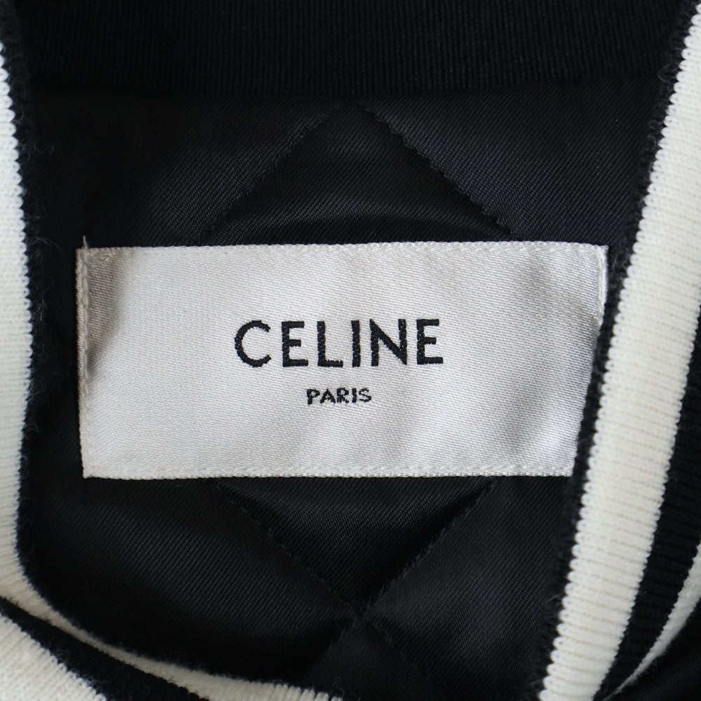 CELINE(セリーヌ) Cパッチ サテン ボンバージャケット ブルゾン ブラック 2W867532T