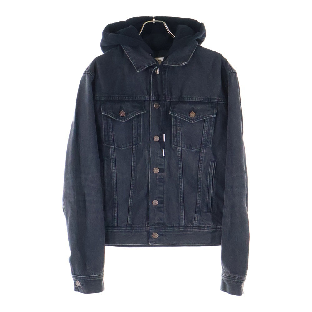 CELINE(セリーヌ) フードロゴプリント トラッカージャケット デニムジャケット ブラック 2Q472947F