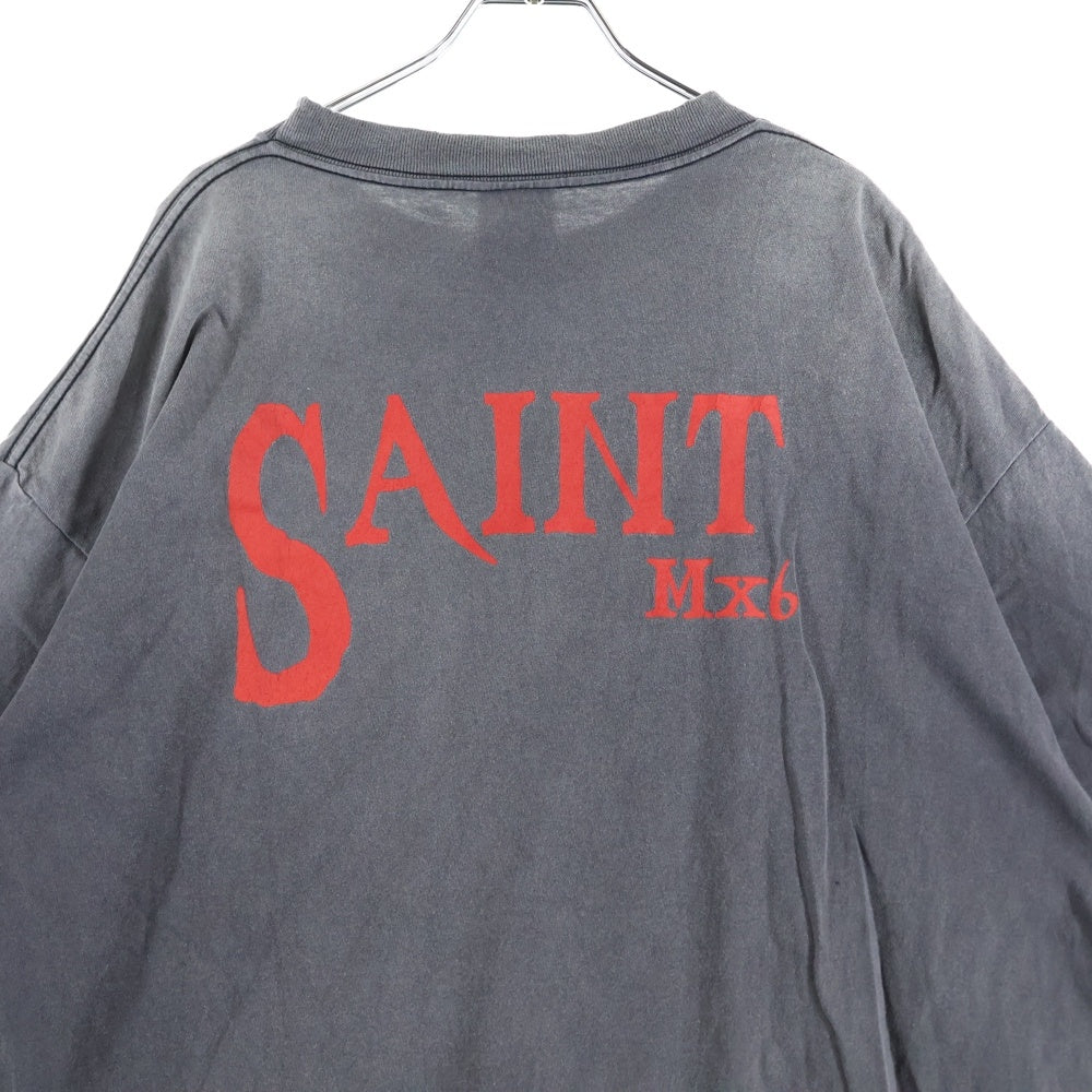 SAINT MICHAEL(セントマイケル) 25SS The Lost Boys プリントデザイン 半袖Tシャツ カットソー ブラック SM-HR8-0000-C51