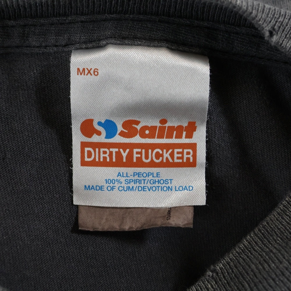 SAINT MICHAEL(セントマイケル) 25SS The Lost Boys プリントデザイン 半袖Tシャツ カットソー ブラック SM-HR8-0000-C51