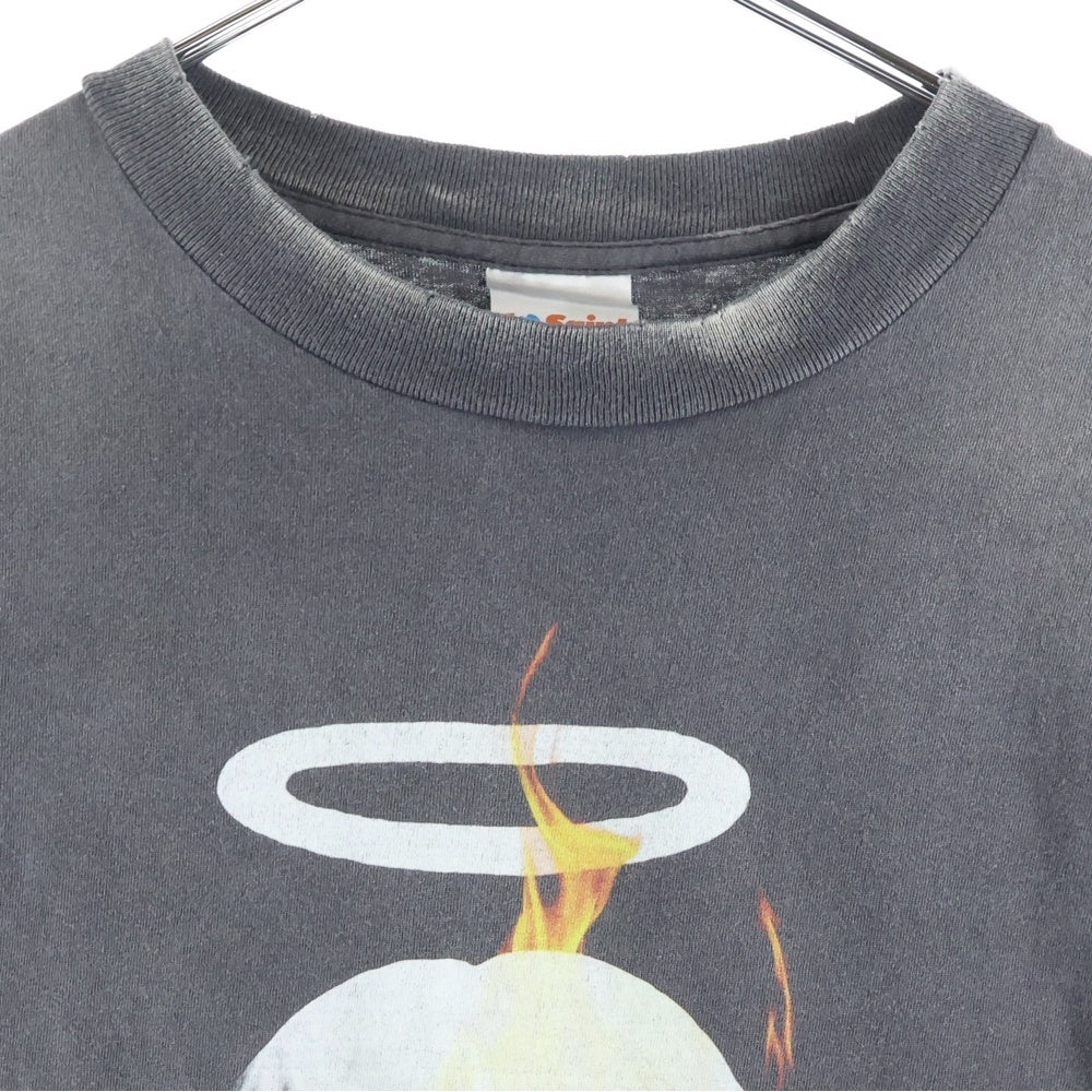 SAINT MICHAEL(セントマイケル) 25SS TEE DEVIL DADDY プリントデザイン 半袖Tシャツ カットソー グレー SM-HR8-0000-002