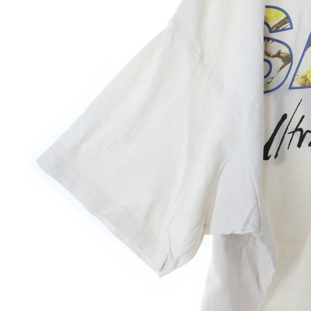 SAINT MICHAEL(セントマイケル) 25SS SUPER DIRTY プリントデザイン 半袖Tシャツ カットソー ホワイト SM-HR8-0000-025