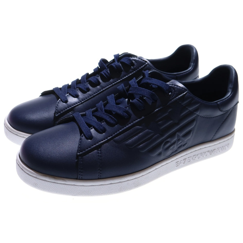 EMPORIO ARMANI(エンポリオアルマーニ) レザースニーカー ローカットスニーカー ネイビー/ホワイト X8X001