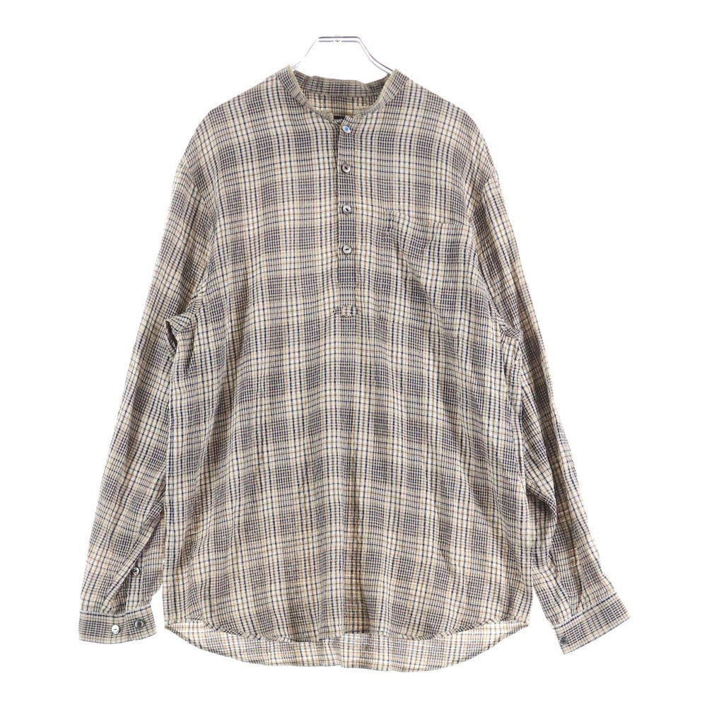 UNDERCOVER(アンダーカバー) 25AW レーヨンプルオーバーチェックシャツ ブラウン UC2E4402-3