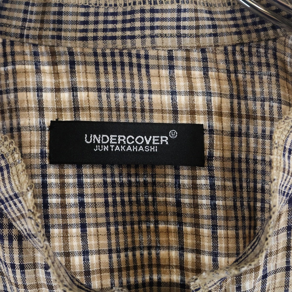 UNDERCOVER(アンダーカバー) 25AW レーヨンプルオーバーチェックシャツ ブラウン UC2E4402-3