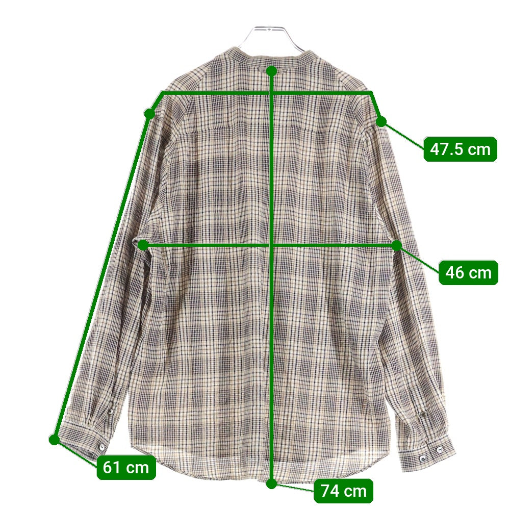 UNDERCOVER(アンダーカバー) 25AW レーヨンプルオーバーチェックシャツ ブラウン UC2E4402-3