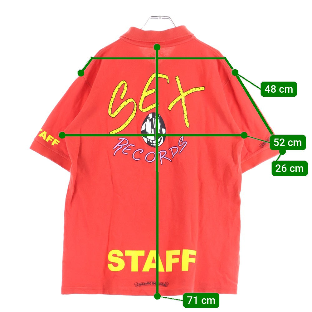 CHROME HEARTS(クロムハーツ) ×MATTY BOY STAFF POLO SHIRTS マッティボーイ スタッフ限定 半袖ポロシャツ レッド