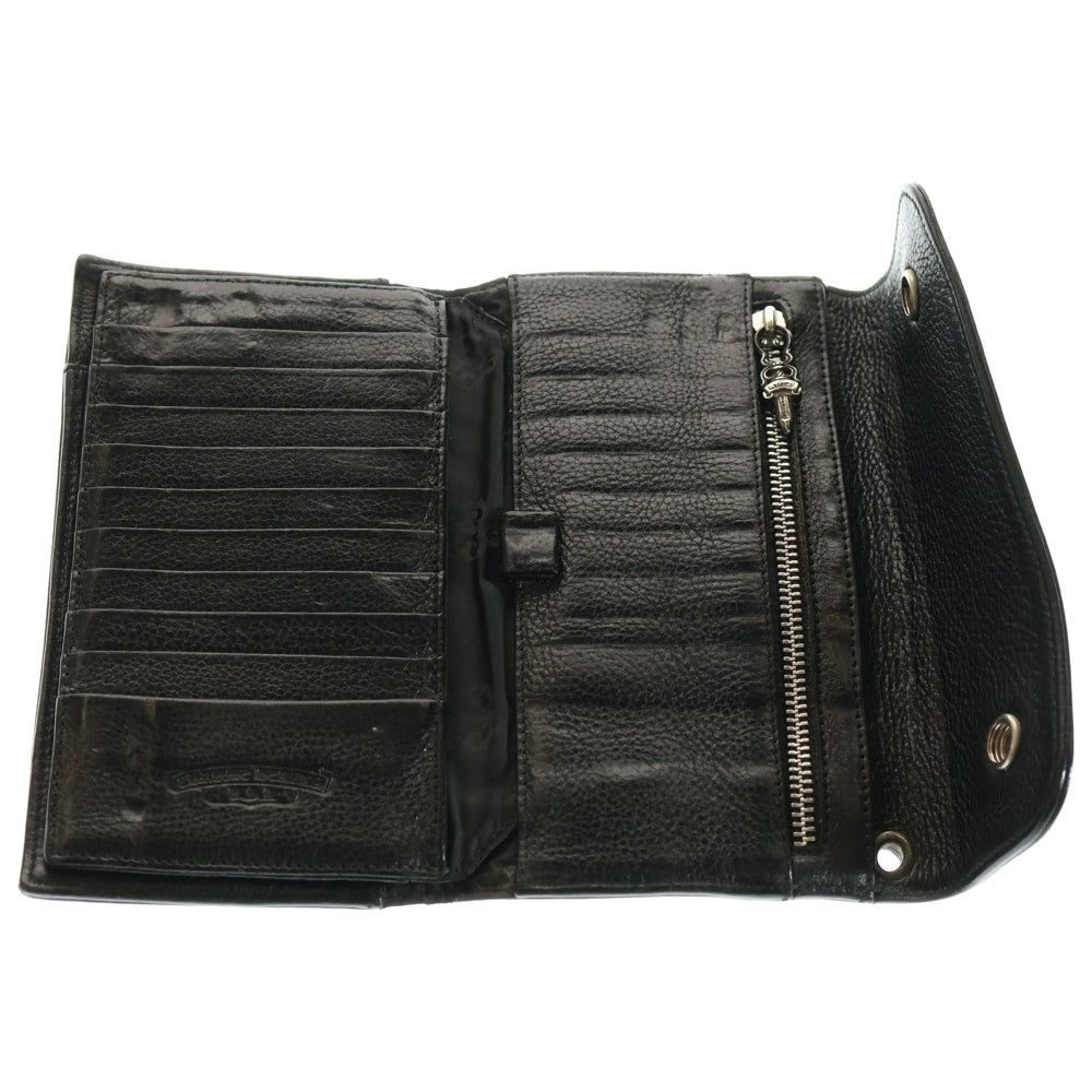 CHROME HEARTS(クロムハーツ) WAVE ウェーブ レザーウォレット 財布 ブラック BCA374