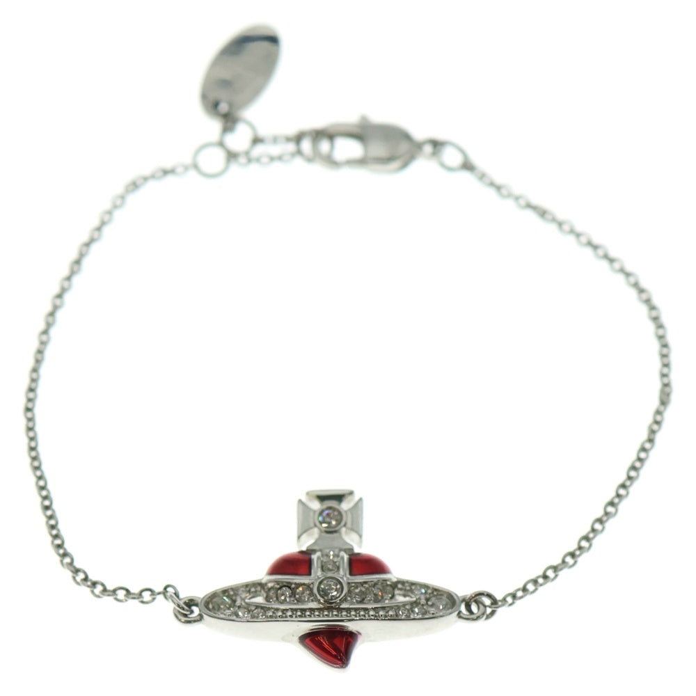 Vivienne Westwood(ヴィヴィアンウエストウッド) ラインストーン ディアマンテハート ブレスレット シルバー